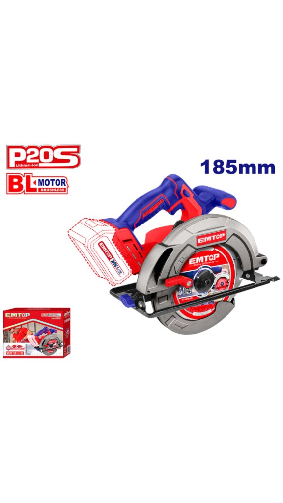 SIERRA CIRCULAR A BATERÍA EMTOP 185MM