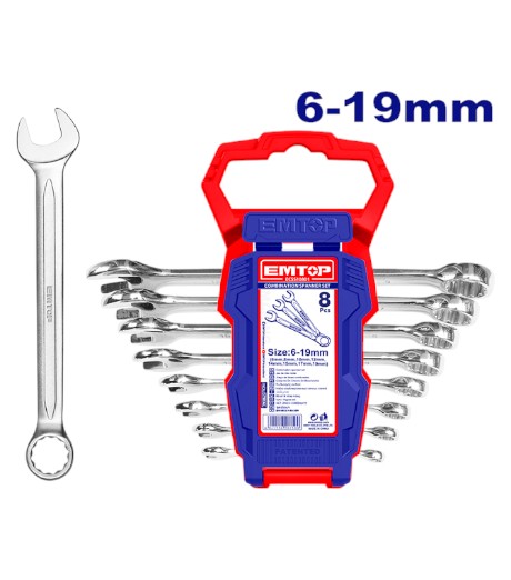 JUEGO LLAVES PLANAS 8 PIEZAS EMTOP