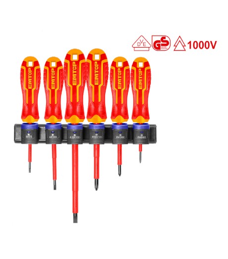 CONJUNTO 6 DESTORNILLADORES ELECTRICISTA EMTOP
