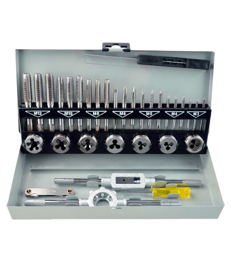 JUEGO DE MACHOS Y TERRAJAS 32PCS