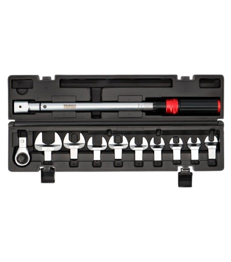 LLAVE DINAMOMÉTRICA CABEZAL INTERCAMBIABLE 200NM 11 PCS