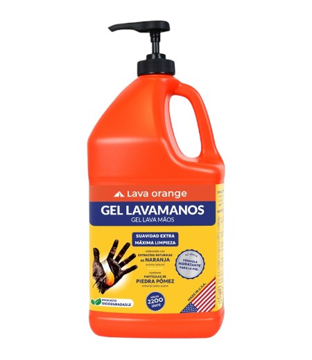 GEL LAVAMANOS LAVA ORANGE 4L CON DOSIFICADOR